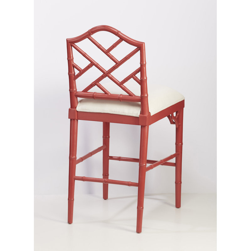 Tabouret de bar de 42 po Daesy, Corail rouge