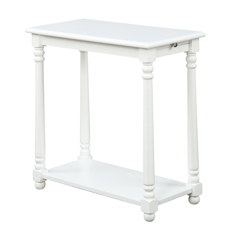 Table de bout avec rangement Mayall, Blanc