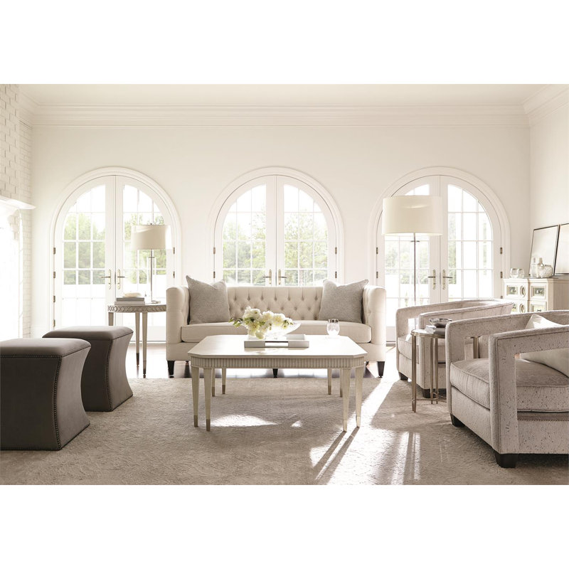 Alana Upholstered Swivel Barrel Chair, Cream Chenille 1548-002