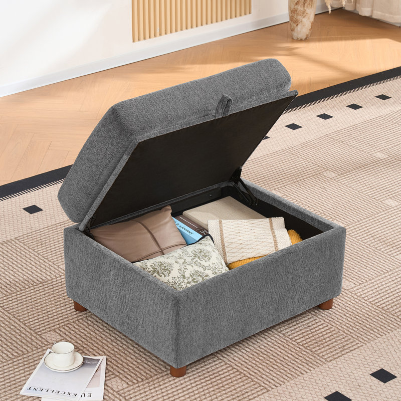  Canapé modulaire 112 po, canapé modulaire rembourré 3 places 112 po, gris, Grey Chenille