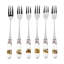 Spode Woodland Pastry Forks S/6 6"