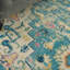 Tapis oriental bleu clair / beige Verda-46931195