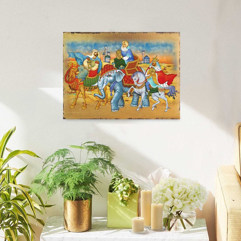 Peinture à trois rois avec icône inspirational