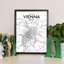 Vienna City Map - No Frame Print-1834677491