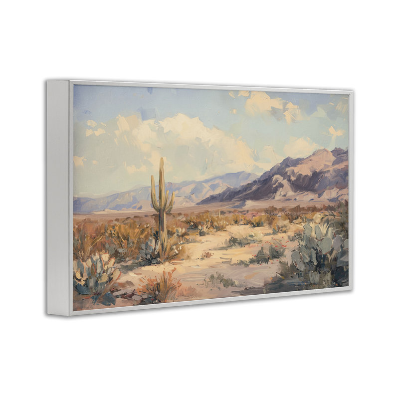 Giclée encadrée de Soft Dream Mute Desert Dreams, design par Nina Blue, H 20 po x l 30 po