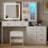 Adriel 51.8" Makeup Vanity With Lights And Mirror & Rgb Cabinets