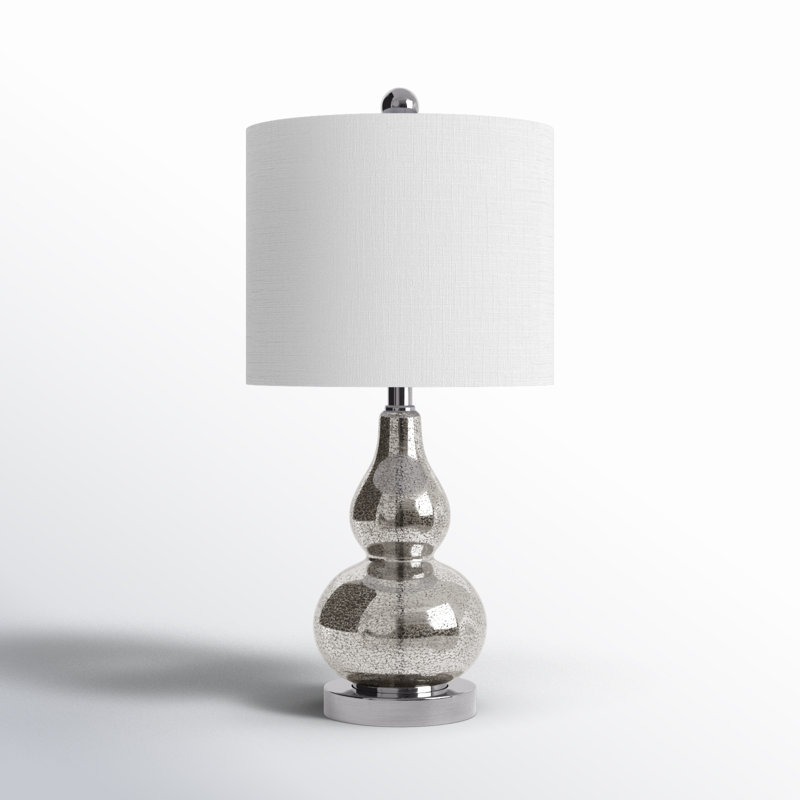 Lampe de table 20,5 "Galliano, Mercure argent