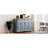 Kitchen Island With Modern Lines And Grey Blue Hue 54.62In Depth --2075301060