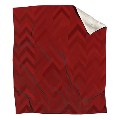 Red Chevron Pattern Blankets