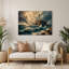 Art mural gris en métal Coastal Ships Bridge-894430892