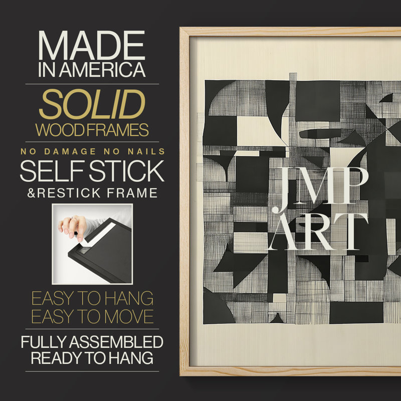 ABSTRACT Series DCCCLXXXIX Framed Print - Solid Wood, 11" H x 9" W