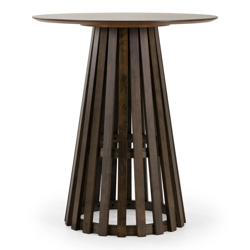 Weiss - Mid-century Modern Wenge Round Bar Table, Wenge