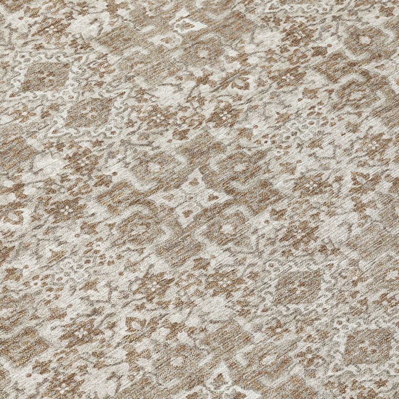 Machine Washable Indoor/Outdoor Chantille ACN2783 Global Rug, Beige, 5' x 7'6"