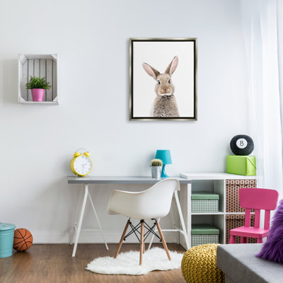 «Rabbit Face», impression encadrée sur bois