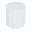 Table d'appoint blanche cylindrique MGO avec texture rainurée verticale