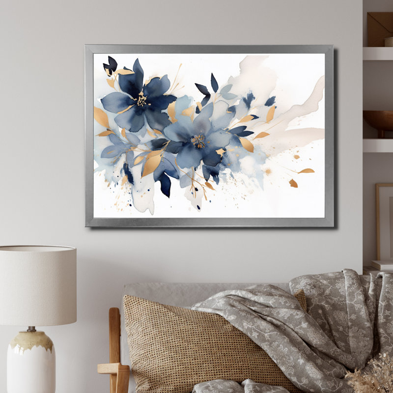 «Lilacs mauves», impression sur toile, Cadre photo argenté, H 30 po x l 40 po x P 1,5 po