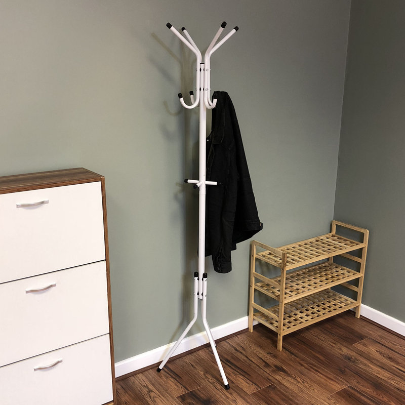 Tavarez Freestanding Coat Rack, White