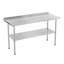 Table de préparation en acier inoxydable de 24 po x 60 po avec tablette réglable et pieds galvanisés, table de travail commerciale robuste pour la cuisine, la maison, le restaurant et l'hôtel