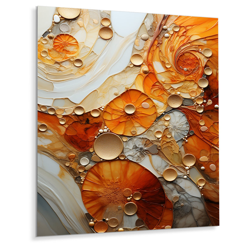 Encaustic Spirals I - Décoration murale spirales abstraites en métal, H 20 po x l 12 po x P 1 po