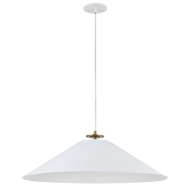 Luminaire suspendu incandescent 1 lumière Prerte, Blanc mat, Blanc mat