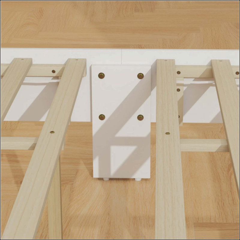 Structure de lit avec tête de lit, design minimaliste moderne, support robuste et rangement sous le lit