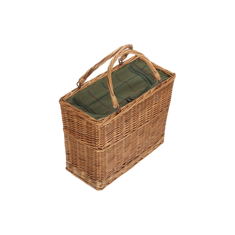 Wicker Tweed finish Picnic Cooler Basket