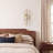 16" LED Acrylic Wall Sconces, Brushed Gold Wall Lamp with Remote Control, 1PC