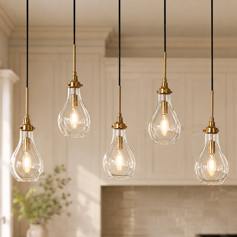 Hooman 5 - Light Dimmable Kitchen Island Modern Linear Chandelier