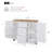 Rolling Kitchen Island with Storage, Spacious 3 Drawer and 2 Slide-Out Shelves, Rubber Wood Top, Mobile or Stationary Setup-1543206596