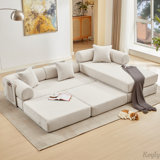 107'' Folding Cloud sofas Modular Sectional Sofa, DIY ,No Assembly
