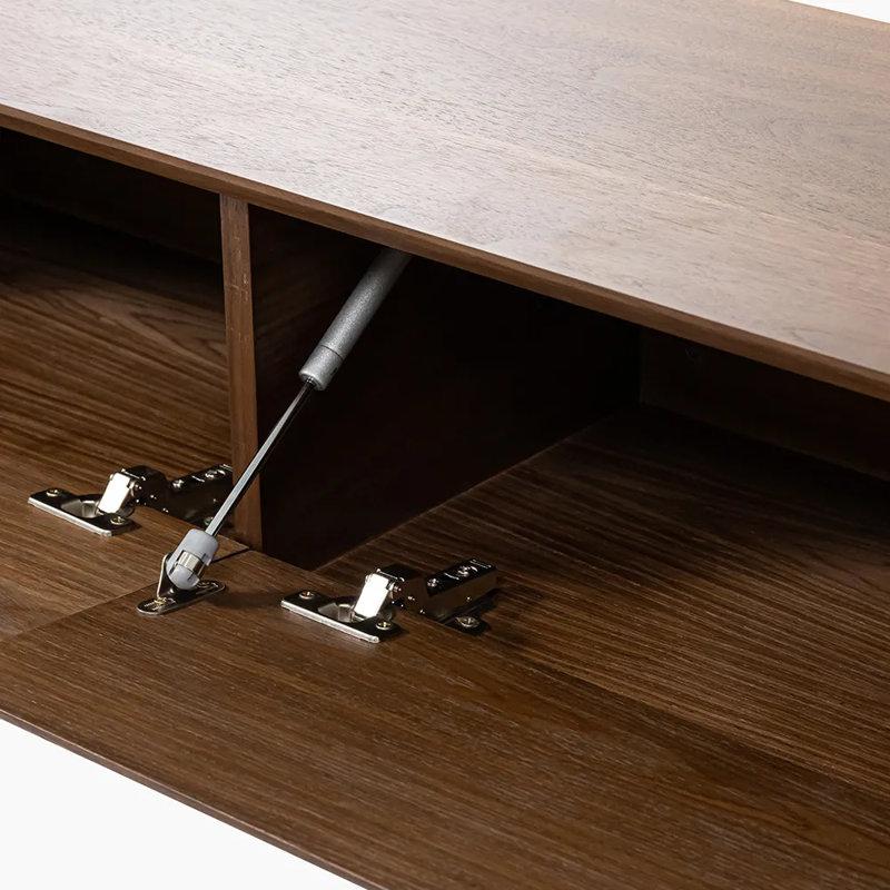 Crédence de rangement flottante l 94,48 po, Brun