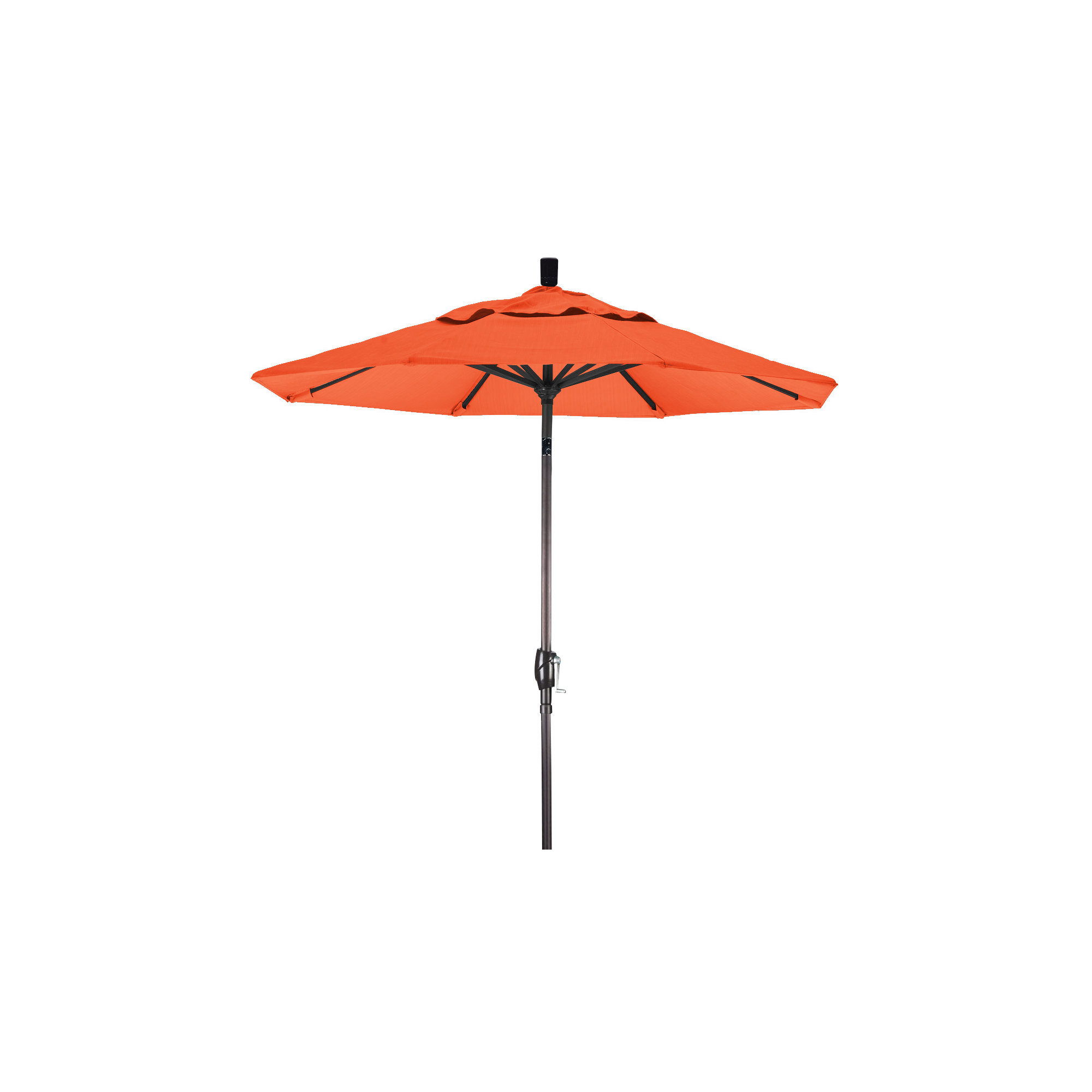 90'' Outdoor Umbrella, Canvas Tangerine Sunbrella® Canvas, Sunbrella®, Black