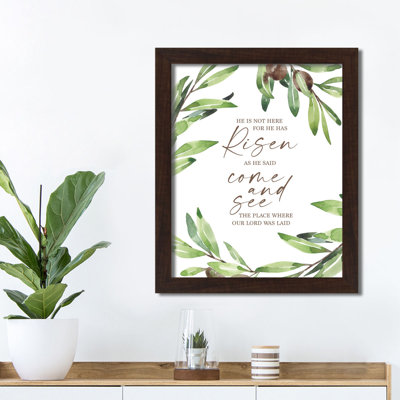 " He Has Risen Olives 2 "