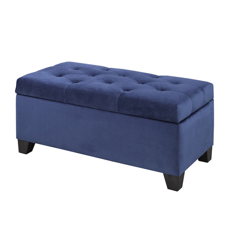 Repose-pieds avec rangement Arriell, Bleu marine