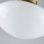 Plafonnier semi-encastré 1 lumière avec abat-jour en verre Milk