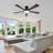 52 inch 5 Blades Modern Propeller Ceiling Fan with DC Motor, Dimmable LED Ceiling Light with Remote Control, For Bedroom or Living Room