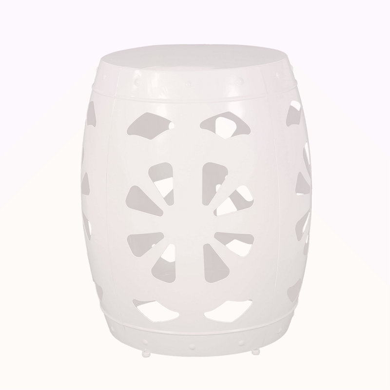 Table de bout en métal - Grand, Blanc