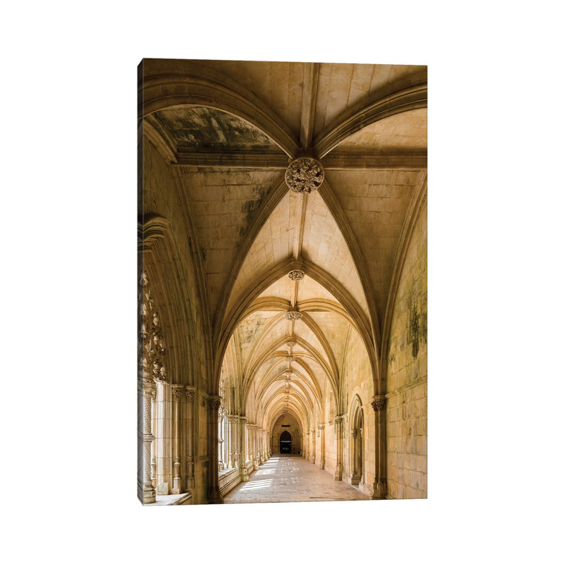 Claustro Real, the Royal Cloister, Mosteiro de Santa Maria da Vitoria, Portugal. 1 Piece Wrapped Canvas Wall Art
