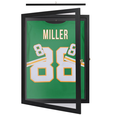 18x24 Kids Jersey Frame Display Case - Shadow Box Frame - Black