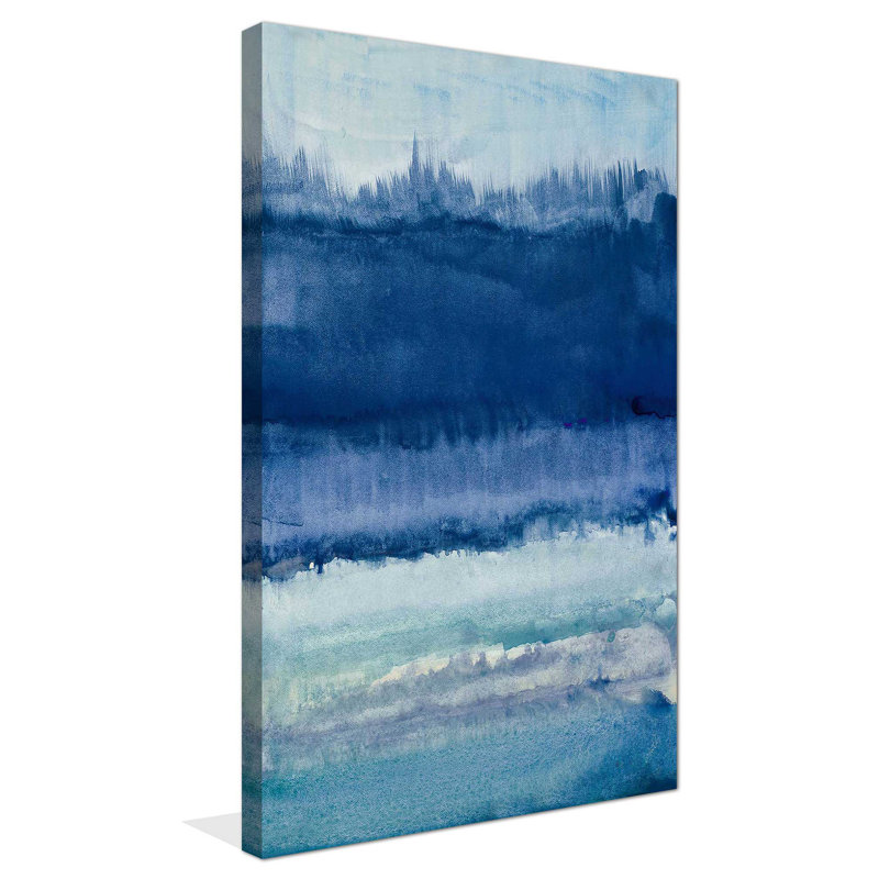 «Blue on Blue II», reproduction d'art sur toile tendue, H 48 po x l 24 po x P 1,5 po