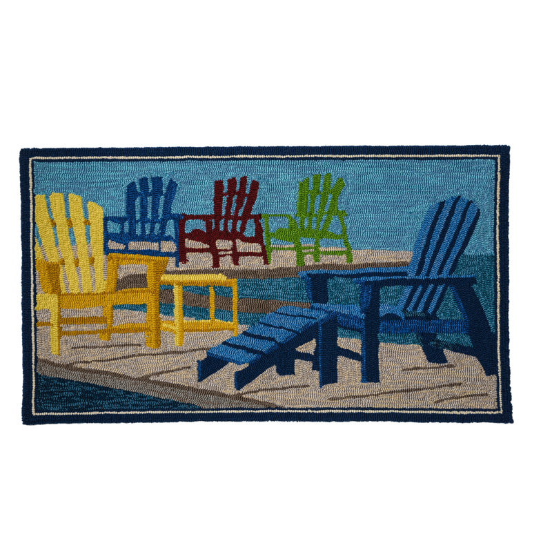 Tapis d'entrée pour l'extérieur Asir Adirondack 42 po x 24 po Asay