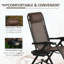 Chaise berçante d'extérieur pliable à gravité zéro avec plateau
