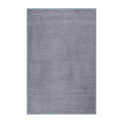 Machine Washable Abstract Blue Area Rug