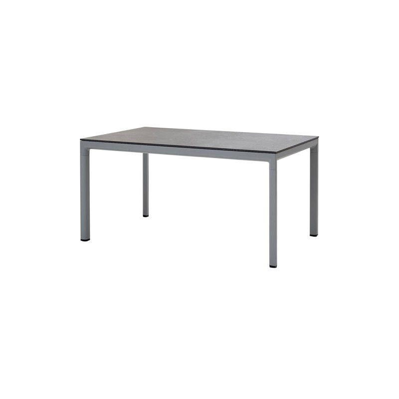 Drop Outdoor Dining Table, Nero Black, 39.4" W x 78.8" L x 29.2" H, Gray