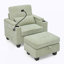 Chaise d'appoint moderne avec repose-pieds-130134398
