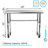 Stainless Steel Open Base Work Table with Wheels-1686596925