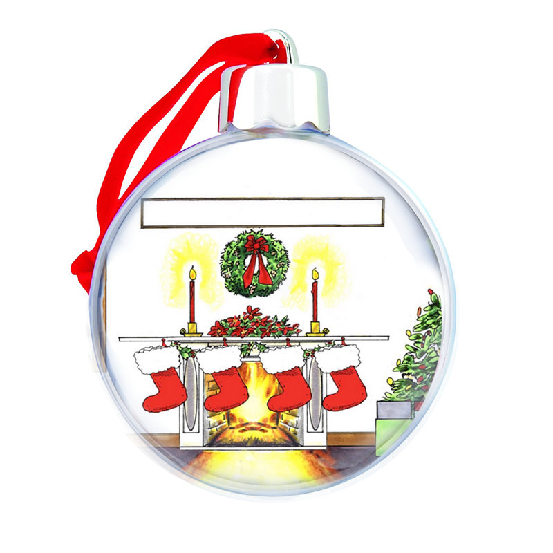 Ornement 4 ampoules de Noël personnalisées, Oui