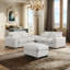 Canapé modulaire en mélange de lin avec 2 repose-pieds en forme de U Tatman-2123427001