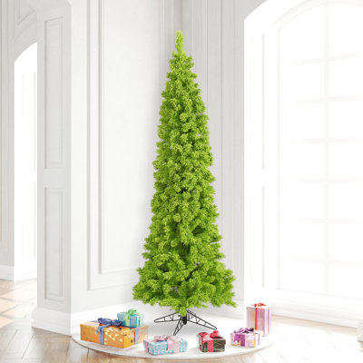 Flocked Lime Fir 7.5' Fir Christmas Tree