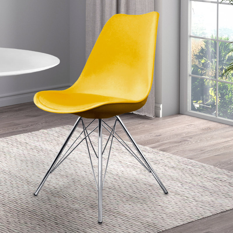 Topeka 45cm H Upholstered Side Chair, Yellow
